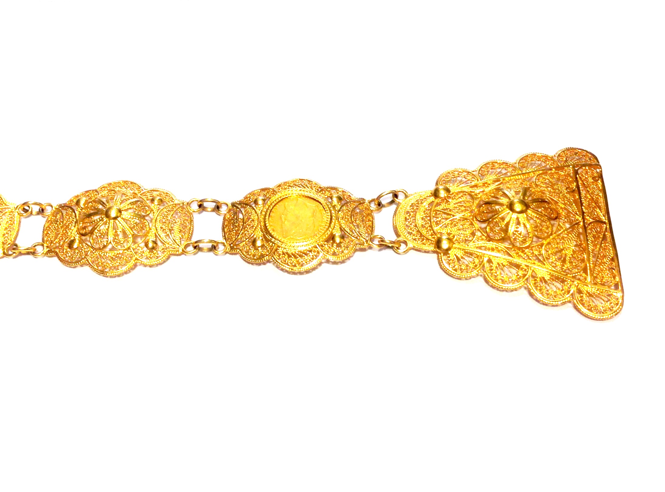 Parure Ceinture orientale en plaqué or 116cm(non disponible)